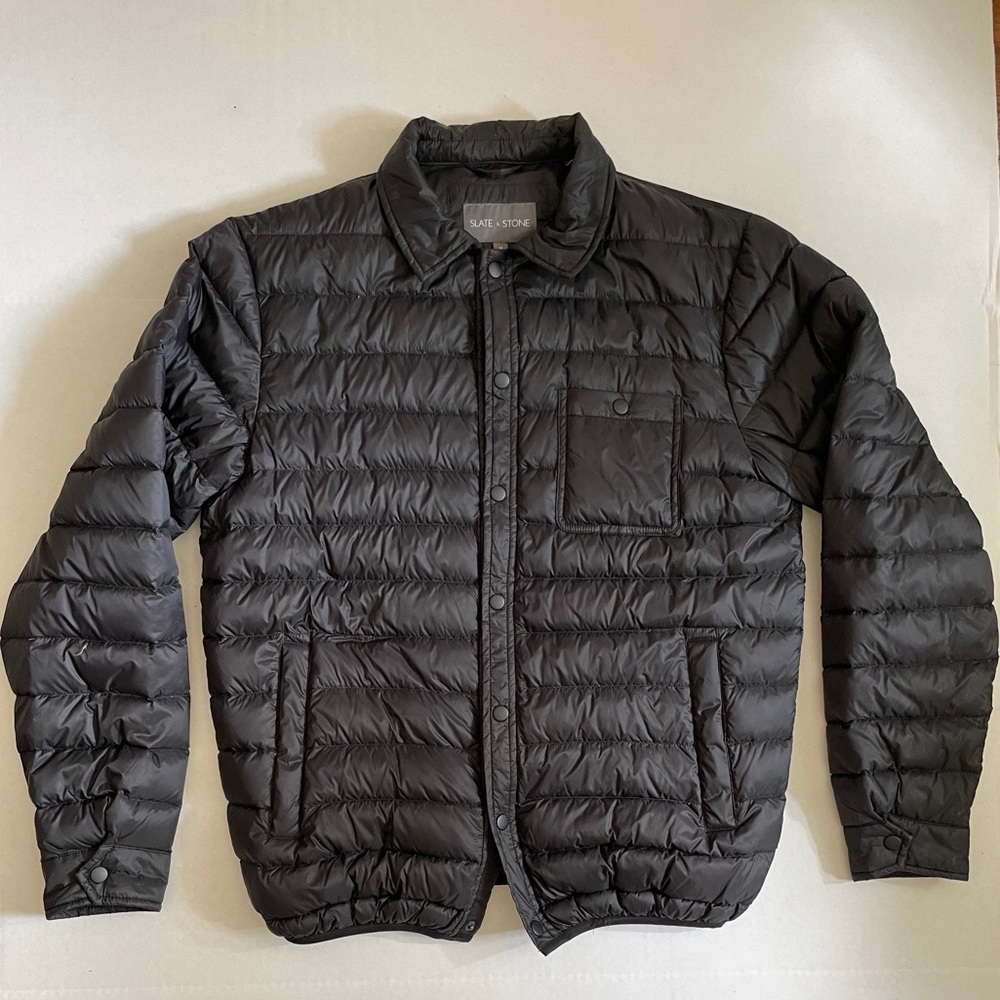 Slate & Stone Collar Down Snap Puffer Jacket